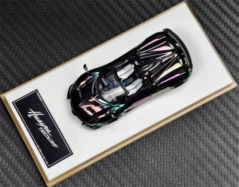 HH Model Pagani Huayra Tricolore Hidden Electroplating Color Change - Convertible Edition 1:64 Car Pre-built Model view7