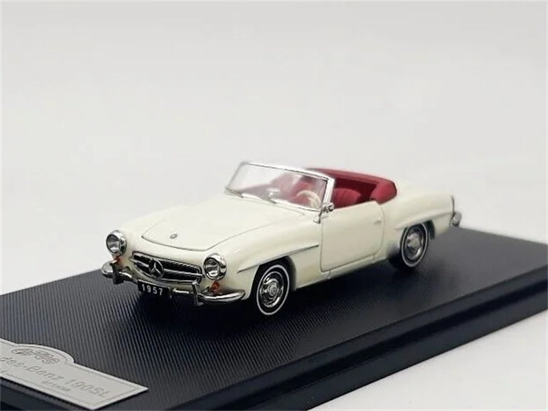 GFCC Mercedes Benz 190SL Convertible Luxury Classic Car White 1957 Soft top 1:64 car Pre-built Model view3