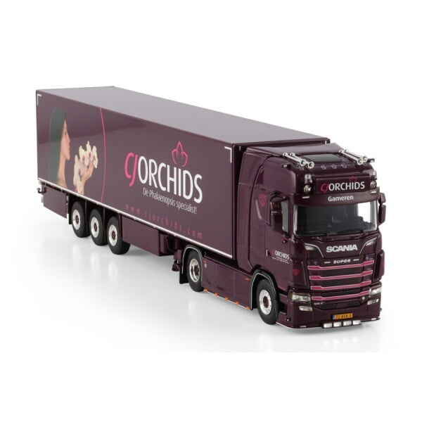1:50 SCANIA CJ ORCHIDS S CS20H 4X2 REEFER TRAILER 3 AXLE WSI   Diecast Model