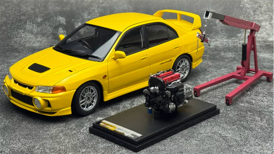 1:18 Mitsubishi Lancer Evolution IV  yellow MOTORHELIX Limited Edition 299PCS ONLY DIECAST Model