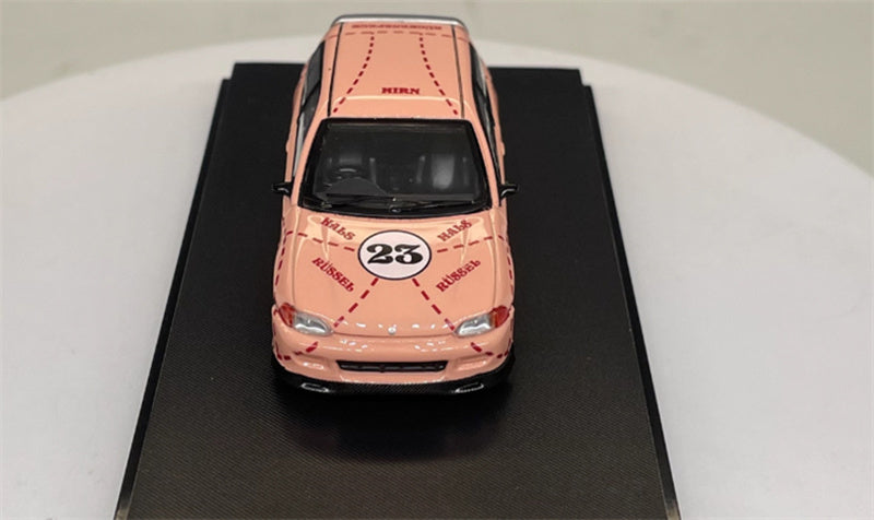 SW Honda Civic EG6 Pink Pig Coating 23# Limited Edition 500PCS ONLY 1:64 Car Pre-built Model view6