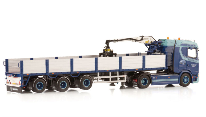 WSI  SCANIA S NORMAL CS20N 4X2 BRICK TRAILER - 3 AXLE A.C. Baauw 1:50 Truck Pre-built Model