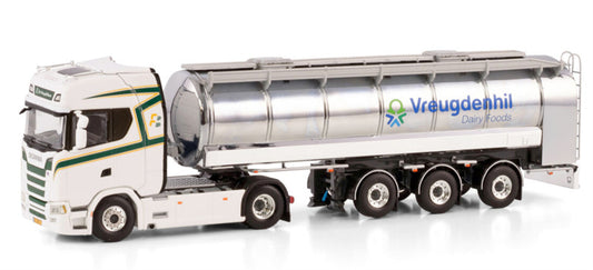 WSI SCANIA S HIGHLINE CS20H 4X2 RMO TANK TRAILER - 3 AXLE De Hoop & Blom Vreugdenhil 1:50 Truck Pre-built Model