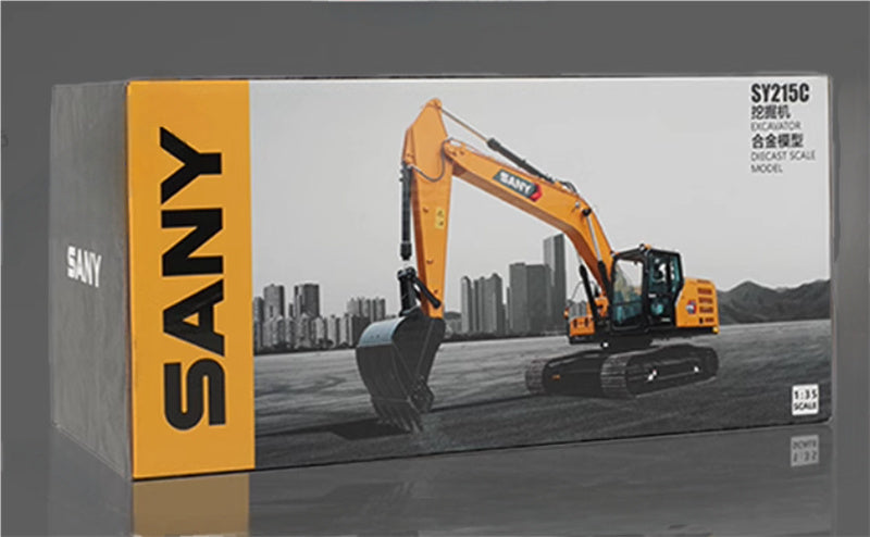 SANY SY215C-12 New Excavator Limited Edition Yellow 1:35 Truck Pre-built Model