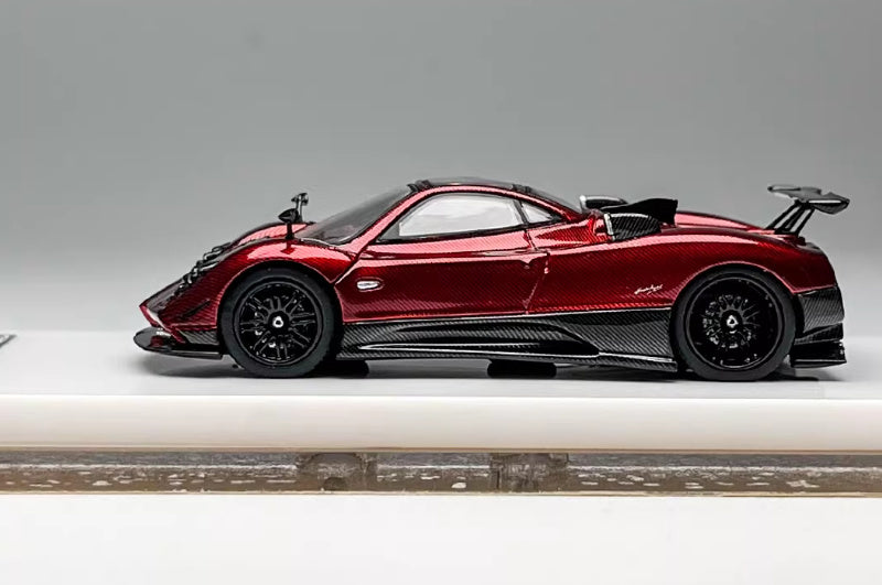 HH Model Pagani Zonda Tricolore Red carbon fiber - hardtop version 1:64 Car Pre-built Model view3