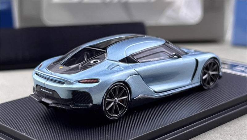 HKM Premium & BriScalemicro Koenigsegg Gemera Ice blue 1:64 Car Pre-built Model view6