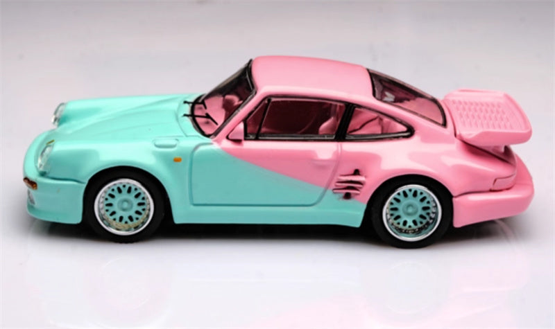MASTER Porsche 911 930 Turbo Pink green dual color Limited Edition 399PCS ONLY 1:64 Car Pre-built Model view3