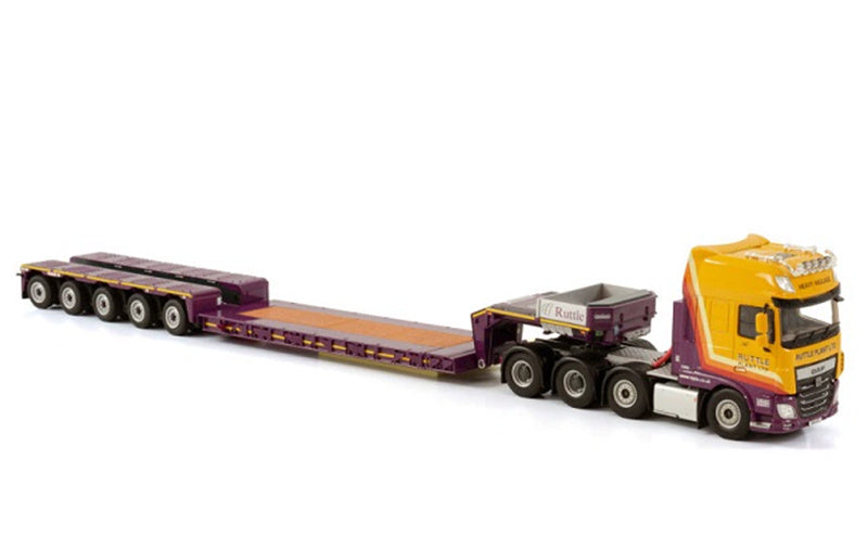 WSI DAF XF SUPER SPACE CAB 8X4 NOOTEBOOM EPX LOW LOADER 5 - AXLE RUTTLE PLANT LTD 1:50 Truck Pre-built Model
