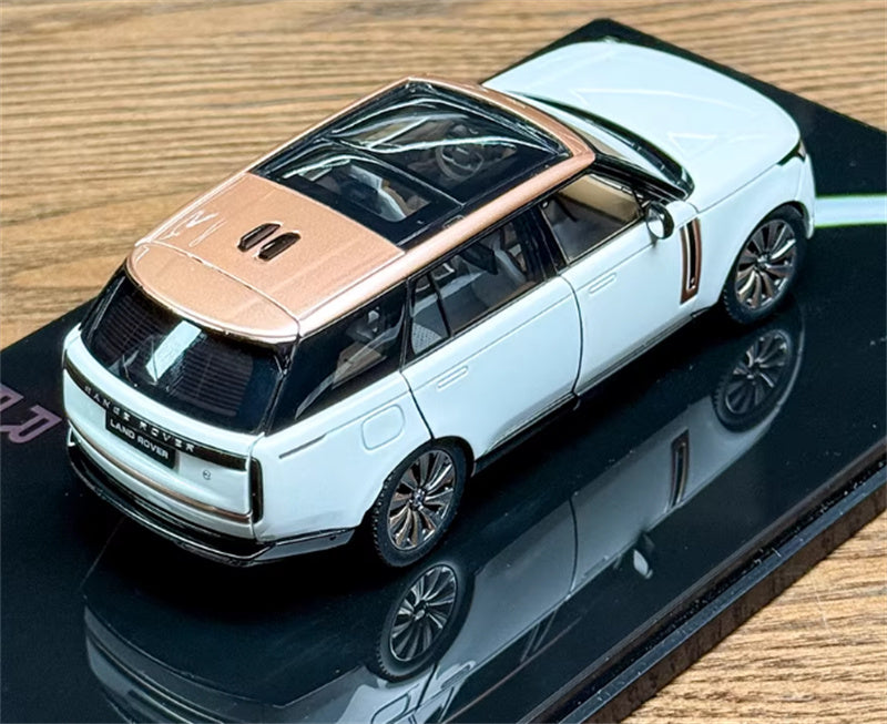 1:43 Land Rover Range Rover Honor Genesis 2022 White Gold Top  LCD MODELS Extended Edition DIECAST Car Model