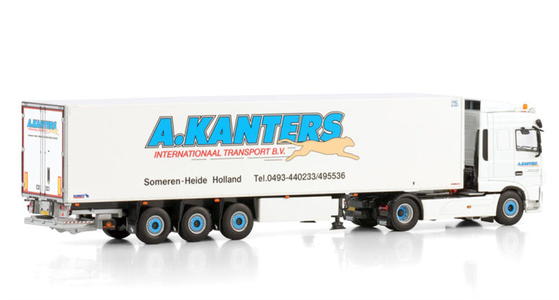 WSI DAF XF SPACE CAB MY2017 4X2 REEFER TRAILER - 3 AXLE A. Kanters Transport 1:50 Truck Pre-built Model