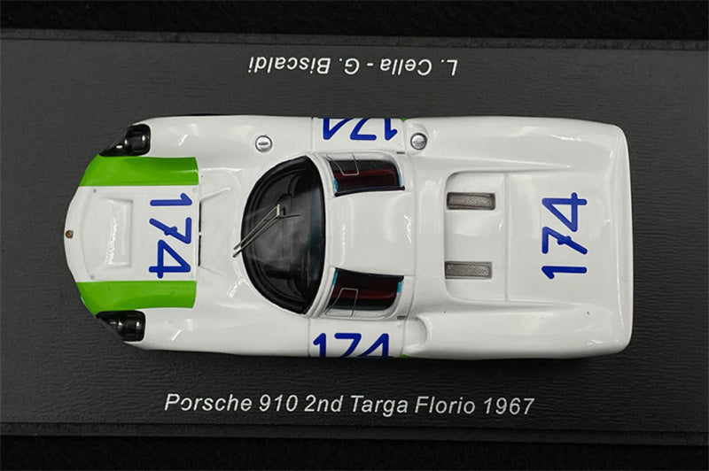 Spark Porsche 910 2nd Targa Florio 1967 L.CELLA 1:43 Car Pre-built Model view4