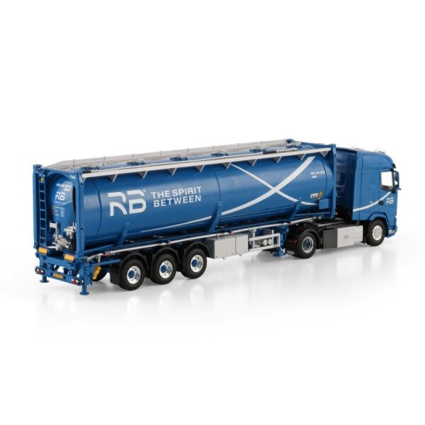1:50 DAF RB LOGISTICS XG 4X2 40FT CONTAINER TRAILER 3 AXLE WSI  Blue DIECAST Model