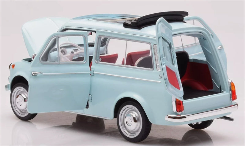 NOREV FIAT 500 GIARDINIERA 1964 blue 1:18 Car Pre-built Model view3