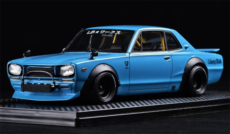 IGNITION MODEL Nissan GTR KPGC10 Blue Limited Edition 360PCS ONLY 1:18 Car Pre-built Model view1