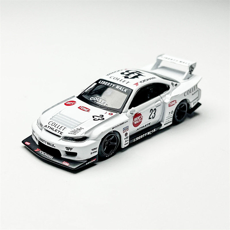 1:64 Nissan S15 Silvia LB-Super Silhouette Athlete White MINIGT DIECAST Model