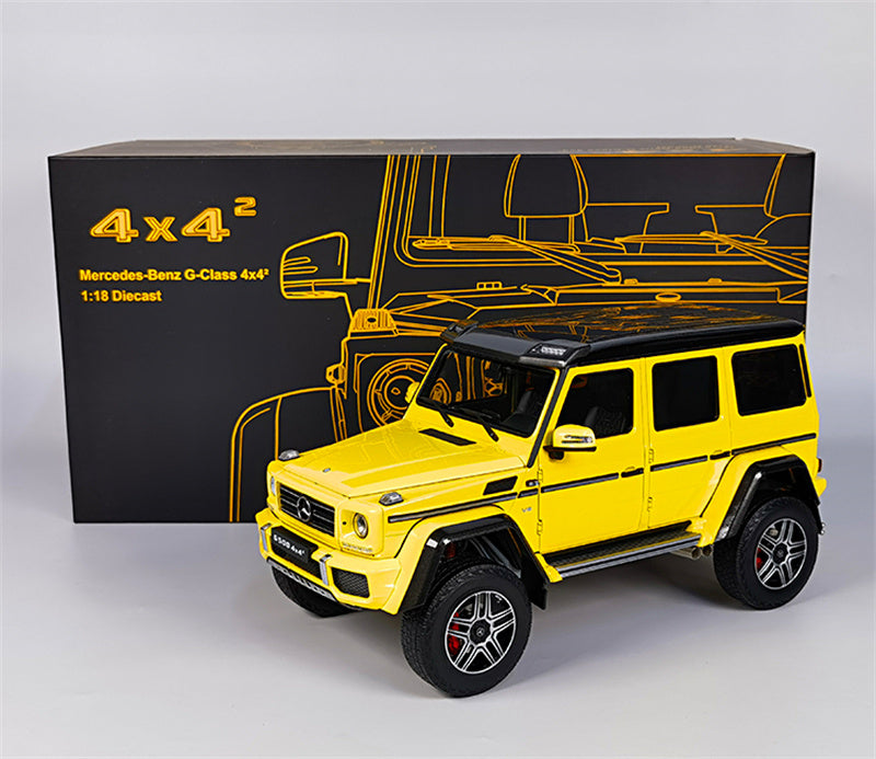 Almost Real Mercedes Benz G500 4X4 SUV Yellow 1:18 DIECAST CAR