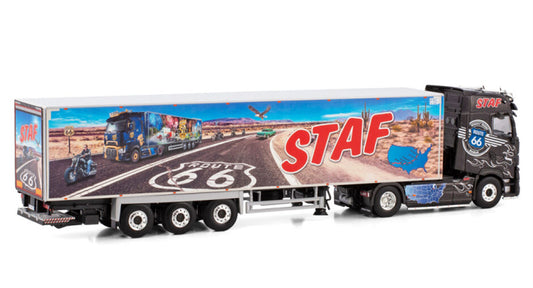 WSI RENAULT T HIGH 4X2 REEFER TRAILER STAF 1:50 Model