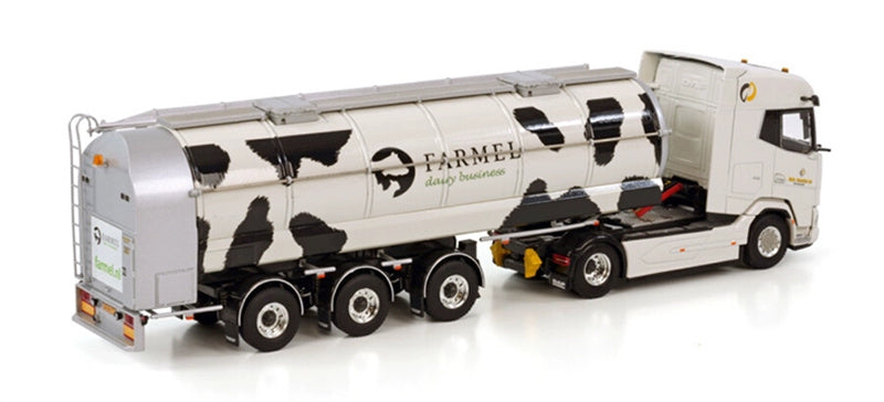 WSI  DAF XG 4X2 TANK TRAILER / RMO - 3 AXLE GEBR. DUNNINK B.V.FARMEL 1:50 Truck Pre-built Model