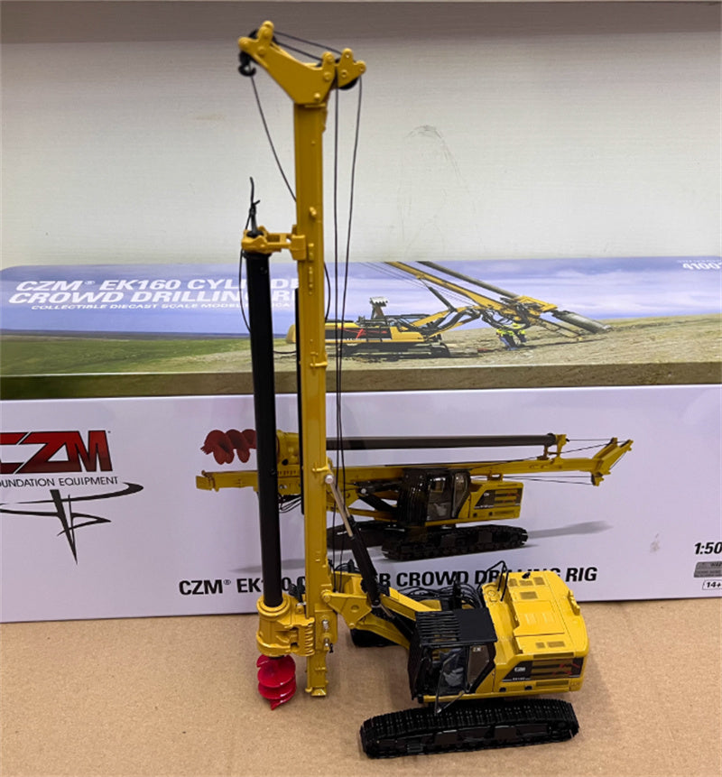 CATERPILLAR CZM  EK160 Cylinder Crowd Drilling Rig 1:50 Truck Pre-assembled Model Display