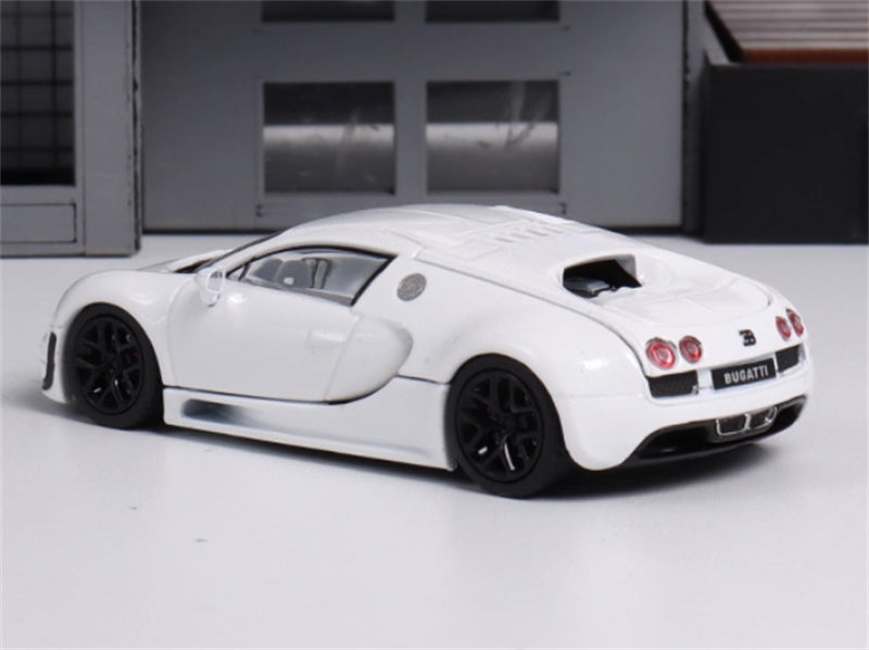 Mortal Bugatti Veyron HEC Exhibition Edition Carbon fiber white Limited Edition 1:64 Car Pre-built Model view2