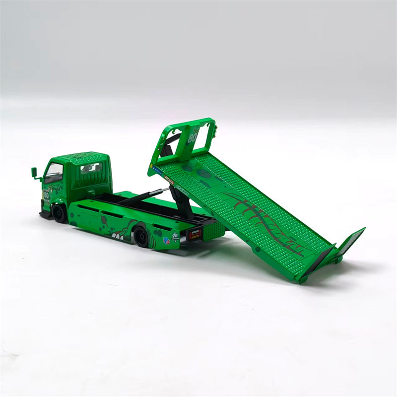 1:64 Hino H300 Dinosaur Painting Green Mega Gear DIECAST Model