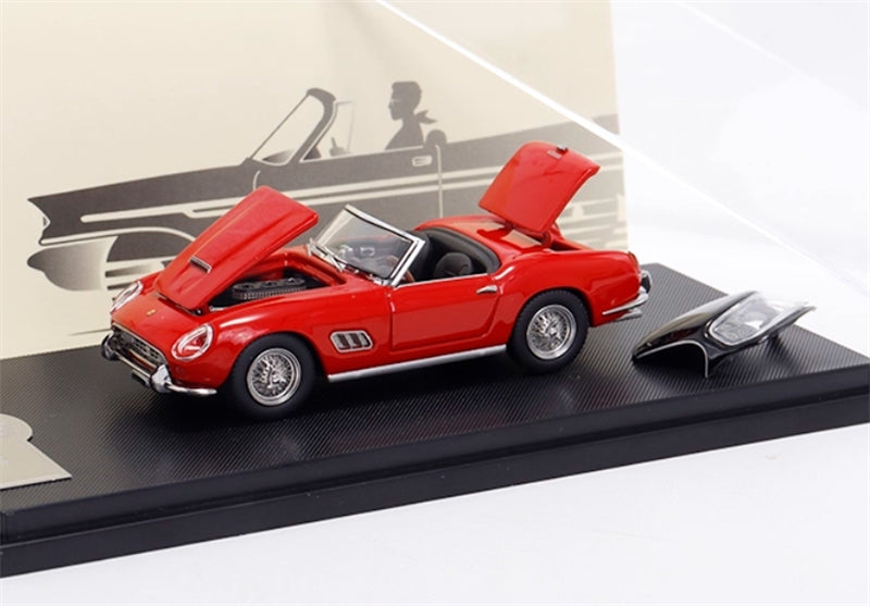 GFCC 1960 SWB Ferrari 250GT California Convertible Red Black Interior Limited Edition 499PCS ONLY LHD 1:64 car Pre-built Model view8