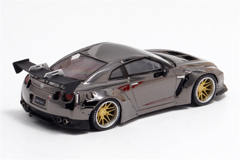 mymodelcollect Nissan GT-R R35 LBWK Limited Edition Electroplating Grey 1:64 Car Pre-built Model view5