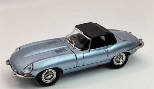 GFCC 1961 Jaguar E-Type Roadster Convertible Ice Blue Limited Edition 499PCS ONLY RHD 1:64 car Pre-built Model view2