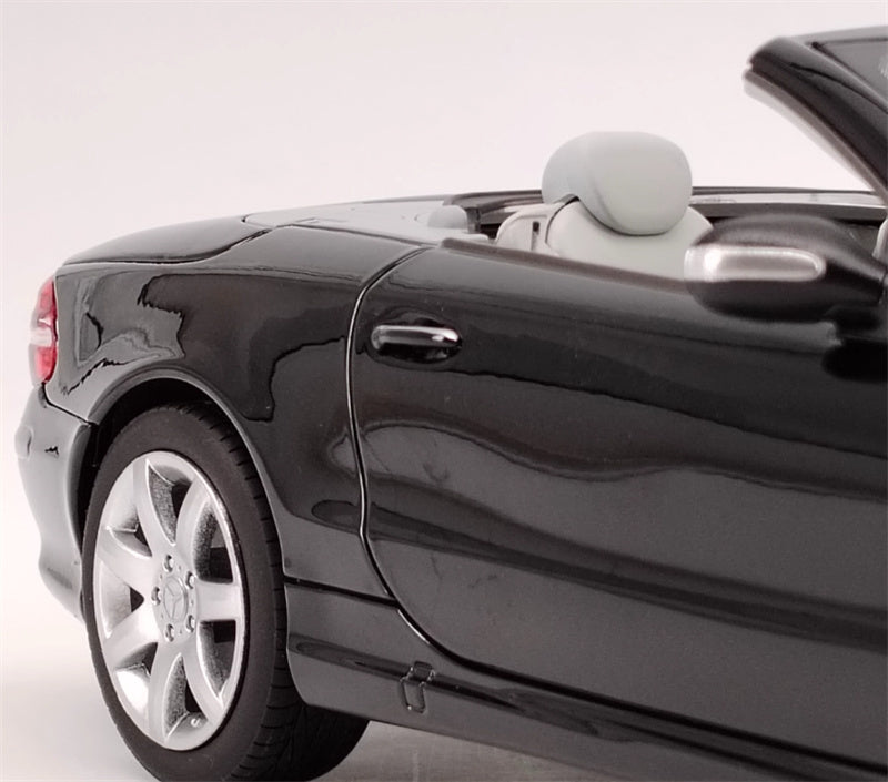 Norev Mercedes Benz SL 500 2003 sports car black 1:18 Car Pre-built Model view2