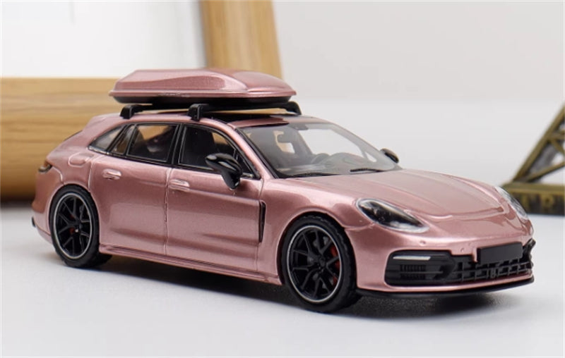 1:64 Porsche Panamera Sport Turismo Travel version Limited Edition 499pcs ONLY  Iceberry pink Ghost Player DIECAST Model