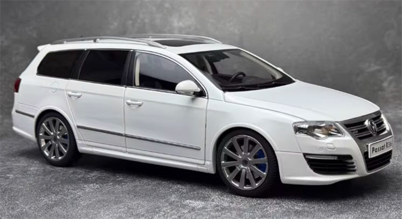 NZG Volkswagen VW Passat Estate R36 Classic ceramic jar Car Diamond white with pedal Limited Edition 299PCS ONLY 1:18 Car Pre-built Model view4