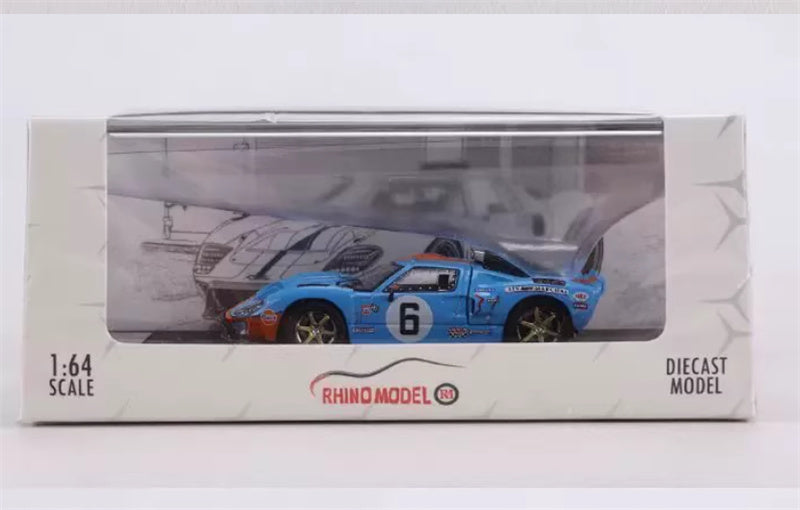 Rhino Model Ford GT40 #6 Gulf Painting Limited Edition 599PCS ONLY 1:64 Car Pre-built Model view10