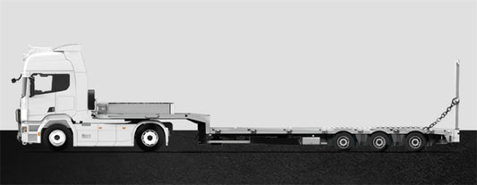 1:64 SCANIA white TIMEMICRO DIECAST Trailer & Tractor Model