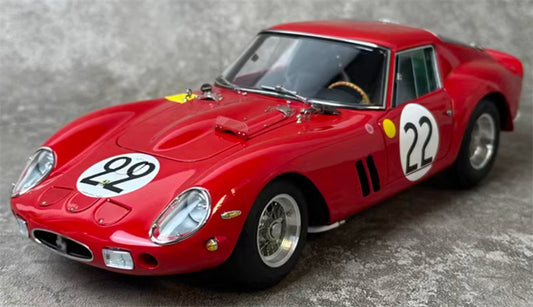CMC Ferrari 250 GTO 24H France 1962 (LHD) Beurlys / Elde / Mason #22 Limited Edition Red Champion Car 1:18 Car Pre-a Model