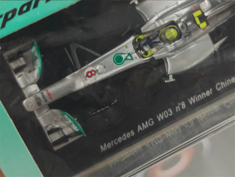Spark Mercedes AMG W03 #8 Winner Chinese GP 2012 Nico Rosberg 1:43 Car Model view5