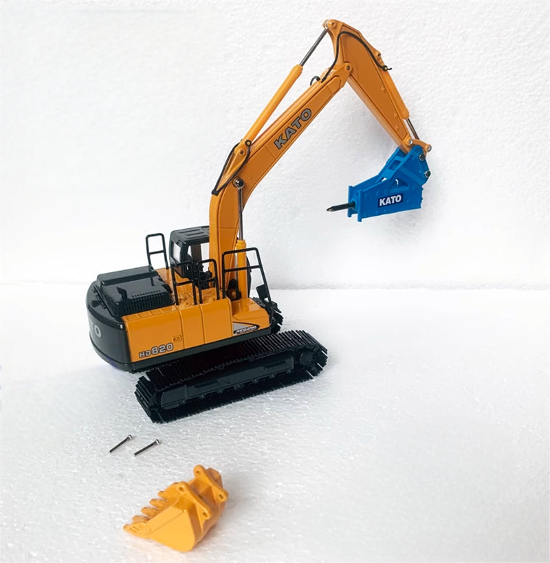 KATO HD820-7 excavator w/ breaker hammer 1:50 Truck Pre-built Model