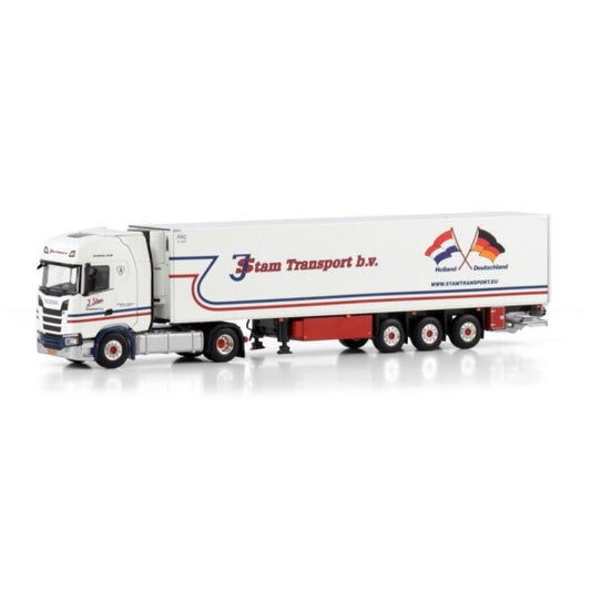 1:50 SCANIA J. STAM S HIGHLINE CS20H 4X2 REEFER TRAILER 3 AXLE WSI   DIECAST Model