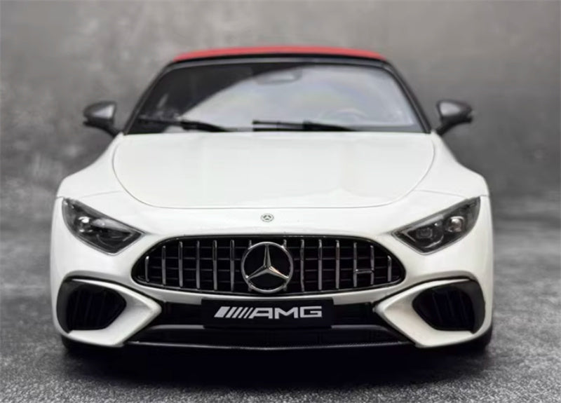 iScale Mercedes AMG SL63 (R232) 4MATIC White red top cover 1:18 Car Pre-built Model view8