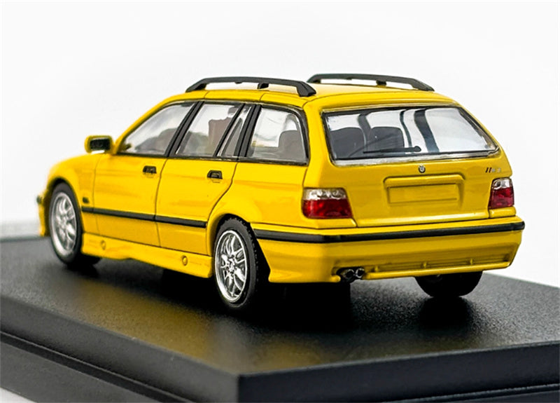 Mortal Third Generation BMW 3 Series E36 Four-Door Touring Yellow regular version Limited Edition 499PCS ONLY 1:64 Car Pre-built Model view2