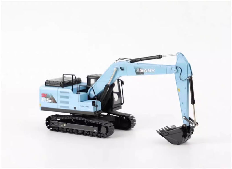 SANY Electric SY215E excavator blue 1:35 Truck Pre-built Model