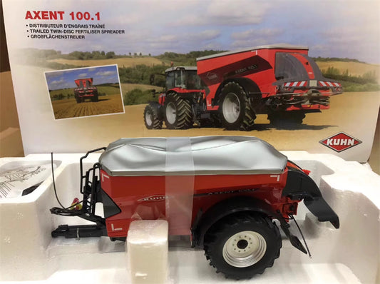ROS Axent 100.1 Rauch Kuhn agricultural fertilizer transport tractor trailer Red 1:32 Truck Pre-built Model
