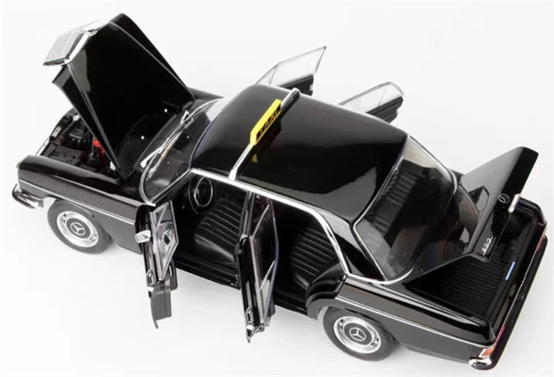 Norev Mercedes Benz 200 Taxi 1968 black 1:18 Car Pre-built Model view3