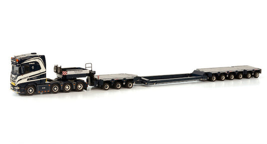 WSI SCANIA S HIGHLINE CS20H 8X4 INTER COMBI SCHEUERLE ARJEN KANDT 1:50 DIECAST Truck