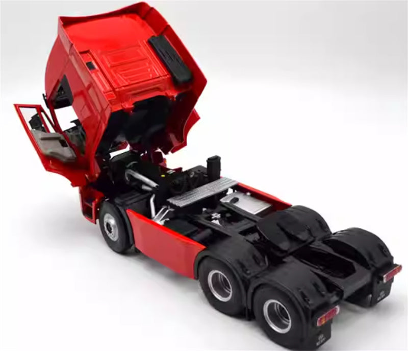 SAIC IVECO Hongyan GENLYON 380 Heavy Truck Tractor red 1:24 Truck Pre-built Model view6
