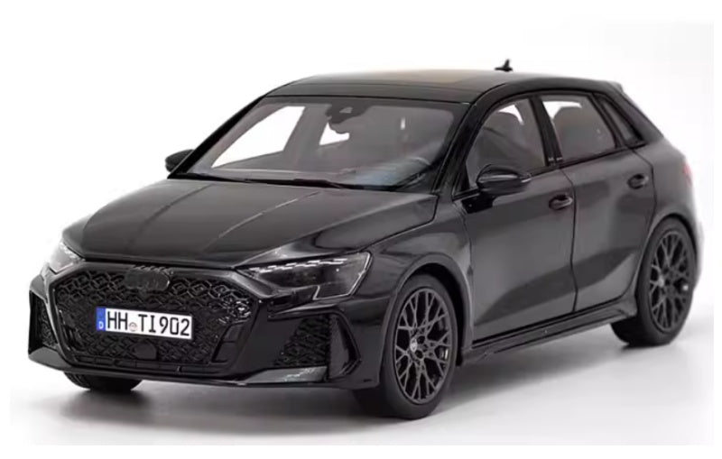 1:18 Audi RS3 A3 Norev Black Diecast Model view1