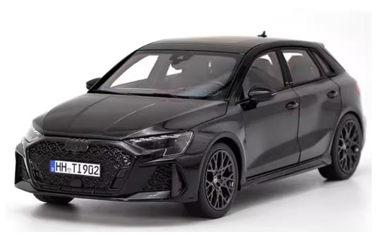 1:18 Audi RS3 A3 Norev Black Diecast Model view1