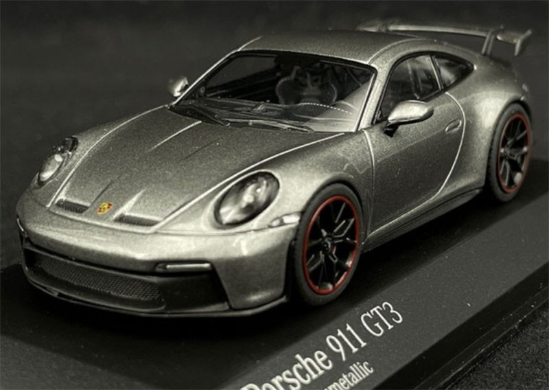 1:43 Porsche 911 992 GT3 2020 Achatgraumetallic Black wheel - red circle  MINICHAMPS Limited Edition 336PCS ONLY DIECAST Car Model