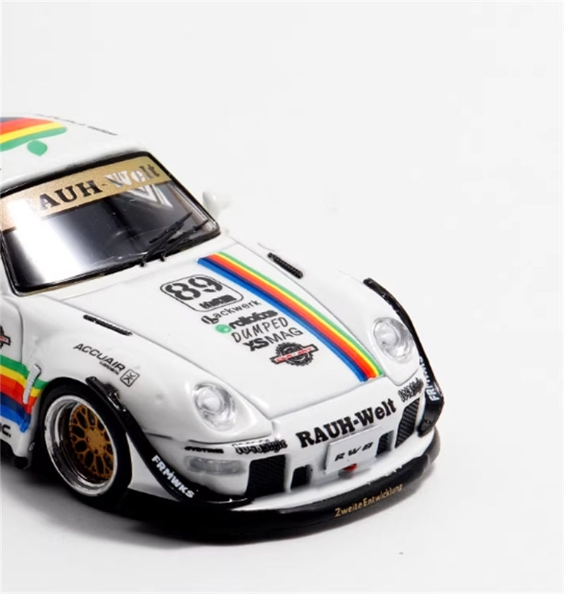 1:64 Porsche 911 RWB 993 #89 Apple White #89 SW DIECAST Limited Edition 499pcs ONLY Model