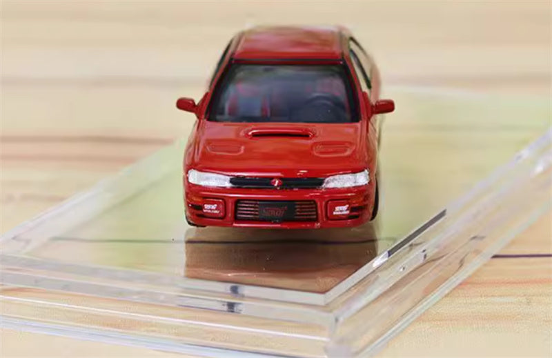 BM Creations SUBARU 1994 Impreza WRX STi LEFT HAND DRIVE Red 1:64 Car Pre-built Model