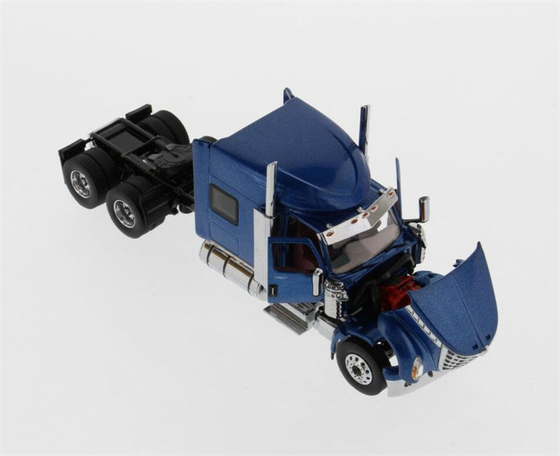 CATERPILLAR  International LoneStar Sleeper American version Metallic Blue Tandem Prime Mover Tractor Truck  1:50 Truck Pre-built Model
